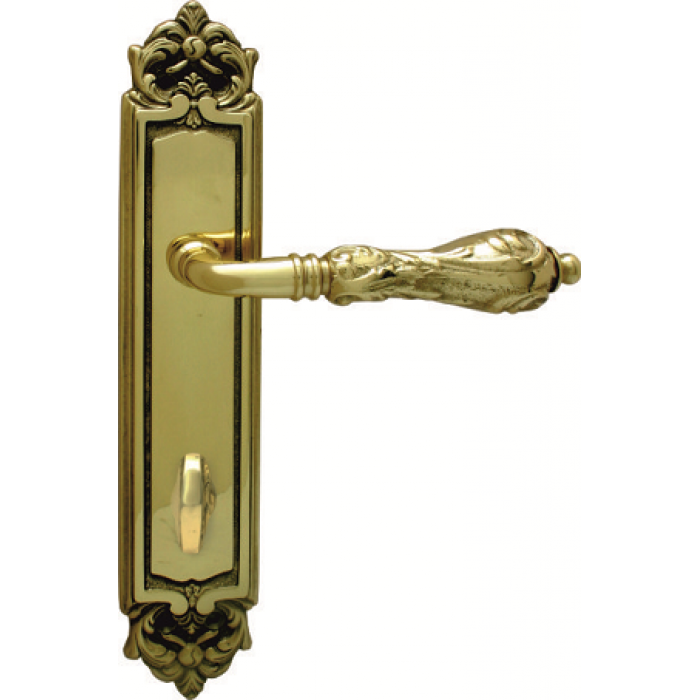 Дверная ручка на планке Melodia 229/229 Wc Libra Полированная латунь
