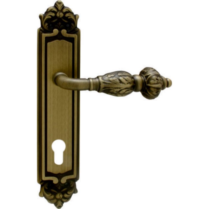 Дверная ручка на планке Melodia 230/229 Cyl Gemini Матовая бронза