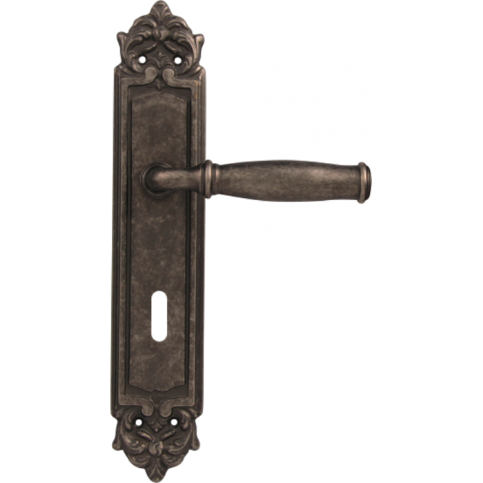 Дверная ручка на планке Melodia 266/229 Cab Isabel Античное серебро