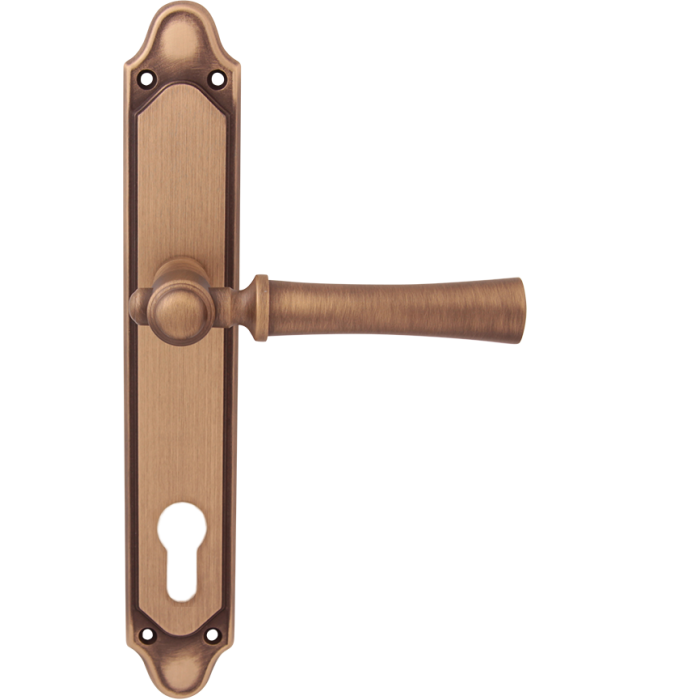 Дверная ручка на планке Melodia 283/158 Cyl Carlo Матовая бронза