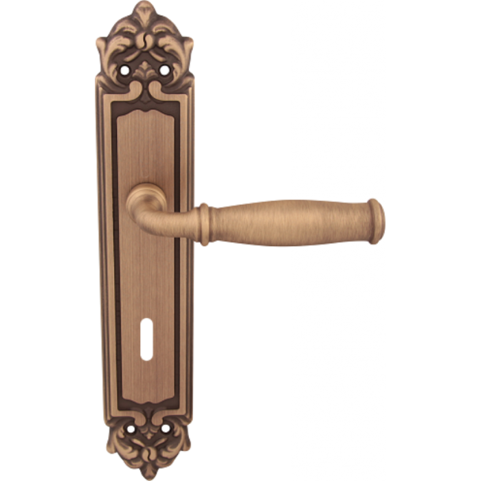 Дверная ручка на планке Melodia 266/229 Cab Isabel Матовая бронза