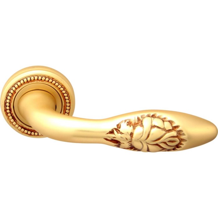 Дверная ручка на розетке Melodia 243 50L Rosa Французское золото
