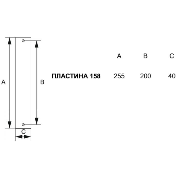 Дверная ручка на планке Melodia 294/158 WC Beta античная бронза