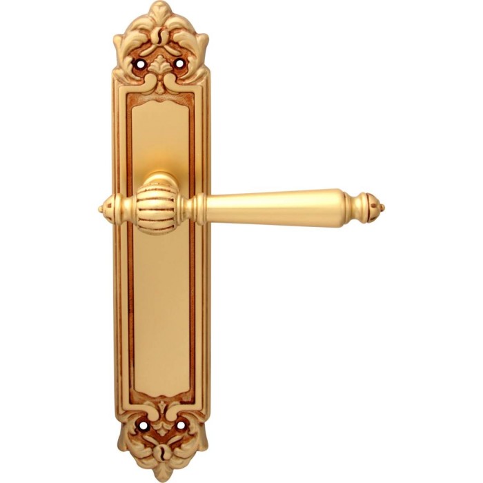 Дверная ручка на планке Melodia 235/229 Pass Mirella Французское золото