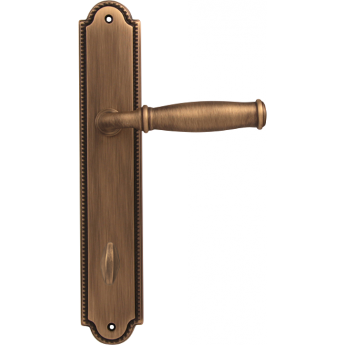 Дверная ручка на планке Melodia 266/458 Wc Isabel Матовая бронза
