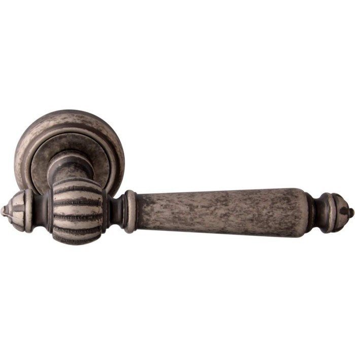 Дверная ручка на розетке Melodia 235V Mirella Античное серебро