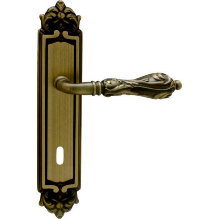 Дверная ручка на планке Melodia 229/229 Cab Libra Матовая бронза