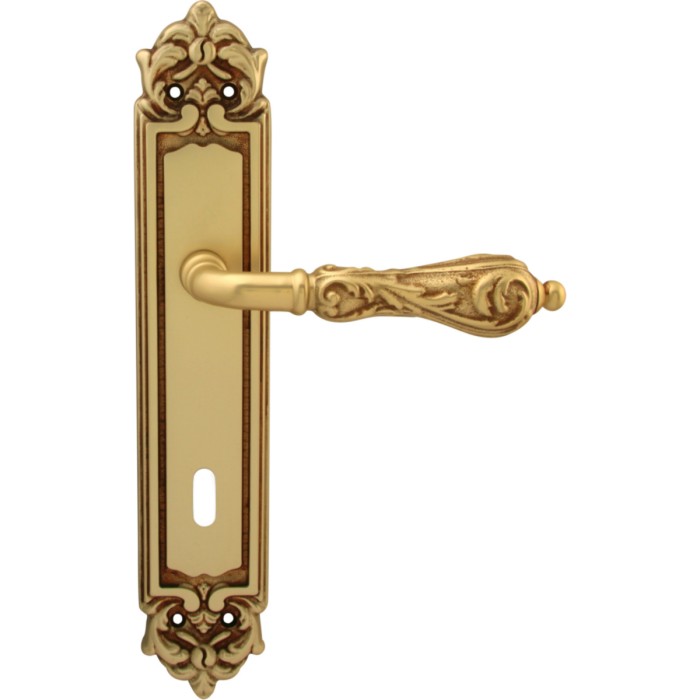 Дверная ручка на планке Melodia 229/229 Cab Libra Французское золото