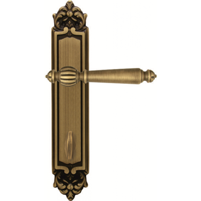Дверная ручка на планке Melodia 235/229 Wc Mirella Матовая бронза