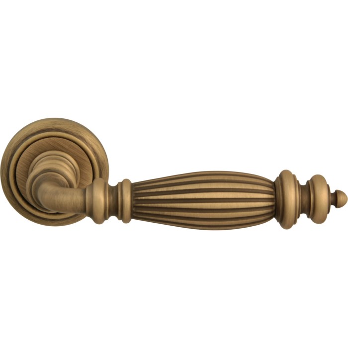 Дверная ручка на розетке Melodia 404 V Siena lines Матовая бронза