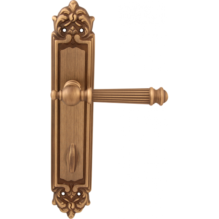 Дверная ручка на планке Melodia 102/229 Wc Veronica Матовая бронза