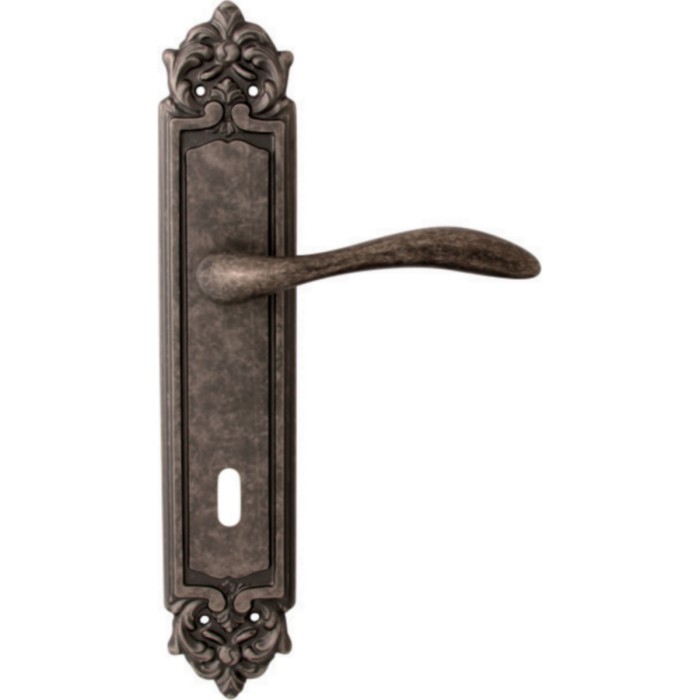 Дверная ручка на планке Melodia 132/229 Cab Laguna Античное серебро