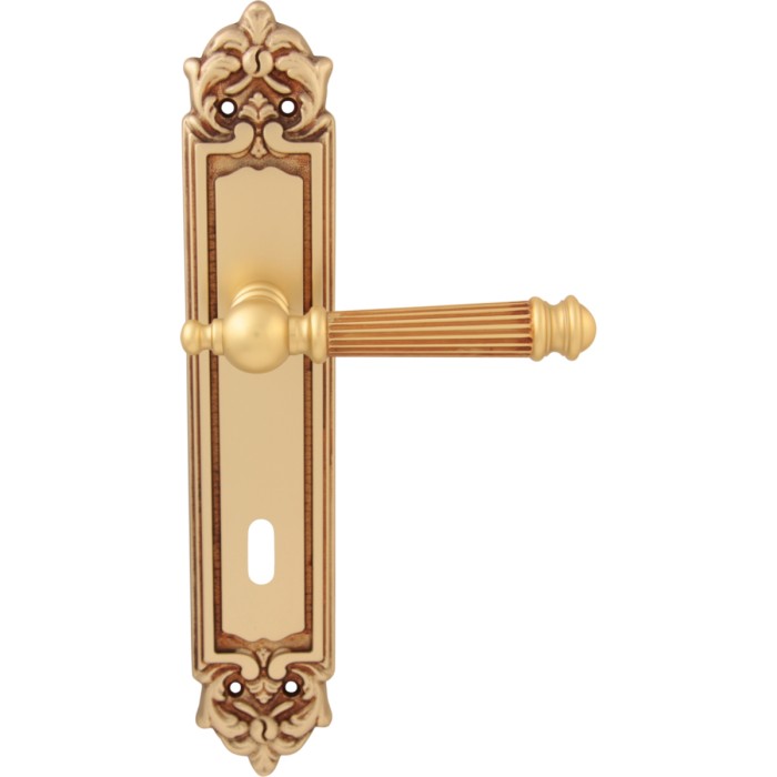 Дверная ручка на планке Melodia 102/229 Cab Veronica Французское золото