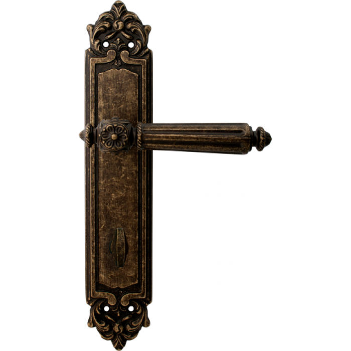 Дверная ручка на планке Melodia 246/229 Wc Nike Античная бронза