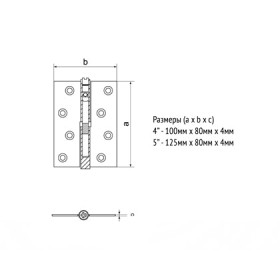 Петля дверная Palladium N 700-5