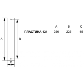 Дверная ручка на планке Melodia 293/131 Cab Alpha Полированный хром