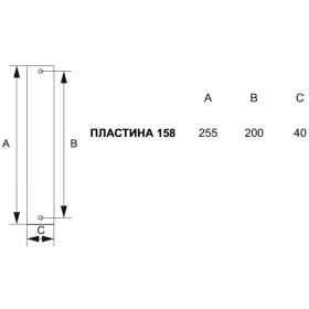 Дверная ручка на планке Melodia 290/158 Cyl Rania Полированная латунь