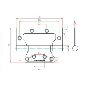 Петля дверная накладная Palladium 2BB-100 (K) WP