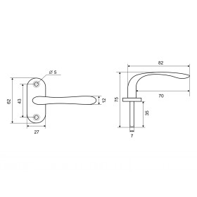 Ручка оконная Palladium Victoria PB