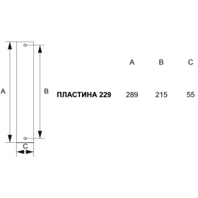 Дверная ручка на планке Melodia 290/229 Cab Rania Античное серебро