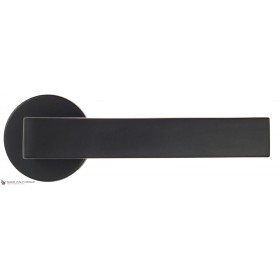 Дверная ручка на круглом основании Fratelli Cattini BOOM 7FS-NM матовый черный