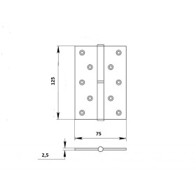 Петля дверная Palladium N 613-S-5