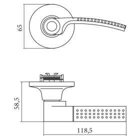 Ручка защелка Palladium 3903 CP BK