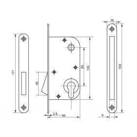 Корпус замка Palladium 085 M PC