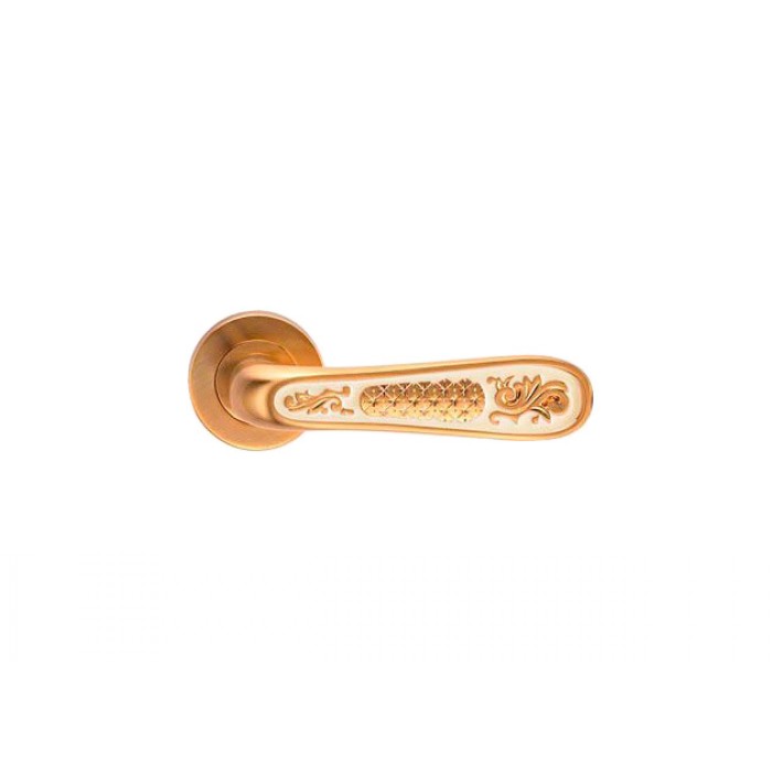 Дверная ручка Archie Genesis Alivio матовое золото/эмаль