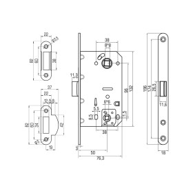 Замок межкомнатный Palladium 600 SG блистер