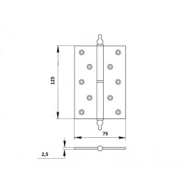 Петля дверная Palladium N 610-S-5