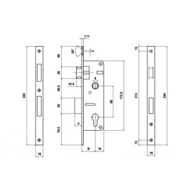 Корпус замка Palladium 0153 P (20 мм) хром