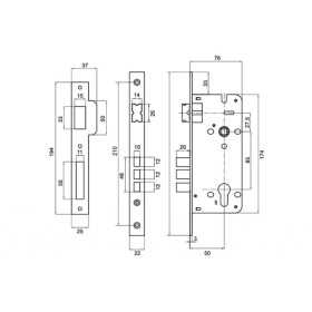 Корпус замка Palladium 185-3 AB