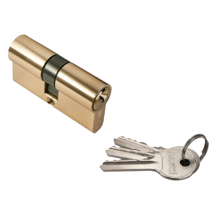 Ключевой цилиндр Rucetti ключ/ключ (60 мм) R60C PG Золото