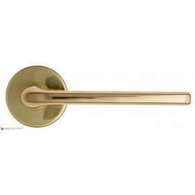 Дверная ручка на круглом основании Fratelli Cattini LINEA 7-OLV полированная латунь