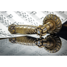 Дверная ручка на розетке Class 1095 Crystal 60 мм Матовая бронза + SW