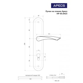 Ручки на планке Apecs HP-85.0423-G