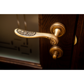 Дверная ручка на розетке Melodia 285V Daisy Матовая бронза