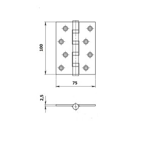 Петля дверная универсальная Palladium N 500 C-4