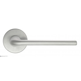 Дверная ручка на круглом основании Fratelli Cattini LINEA 7-CS матовый хром