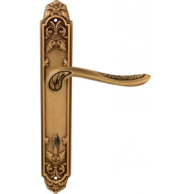 Дверная ручка на планке Melodia 285 Daisy Wc на пластине Siracusa Матовая бронза