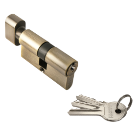 Ключевой цилиндр Rucetti с поворотной ручкой (60 мм) R60CK AB Античная бронза