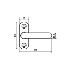 Ручка оконная Palladium Natali AB