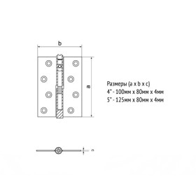 Palladium Петля дверная N 700-4