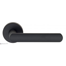 Дверная ручка на круглом основании Fratelli Cattini NEVADA 7-NM матовый черный