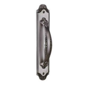Ручка дверная на длинной планке Archie Genesis ACANTO BL. SILVER (PL) Черненое серебро