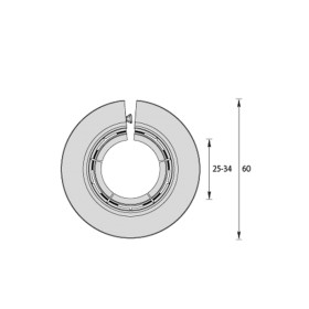 Универсальный обвод для труб Идеал 25-34 мм Металлик серебристый 081