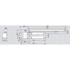 DORMA TS 90 Impulse (дверной доводчик в комплекте со скользящим каналом), арт. 10200401