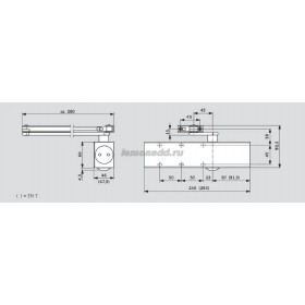 DORMA TS 83 EN 3-6 BC дверной доводчик (корпус доводчика, без рычага), арт. 38010101