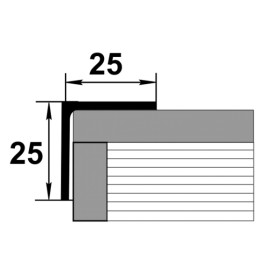Уголок равнополочный Уп 09-27 черный 15 25х25 мм